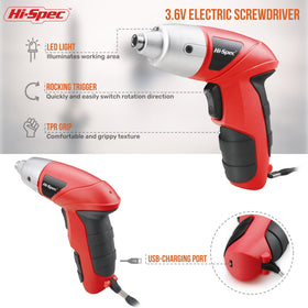 Hi-Spec cordless screwdriver on a workbench ready for repairs