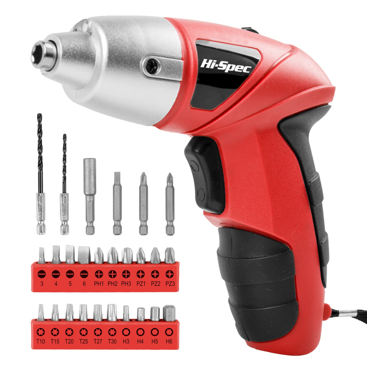 Hi-Spec small electric screwdriver in full tool view for quick home tasks