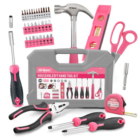 Hi-Spec pink tool kit case shown for portable storage and easy DIY access.