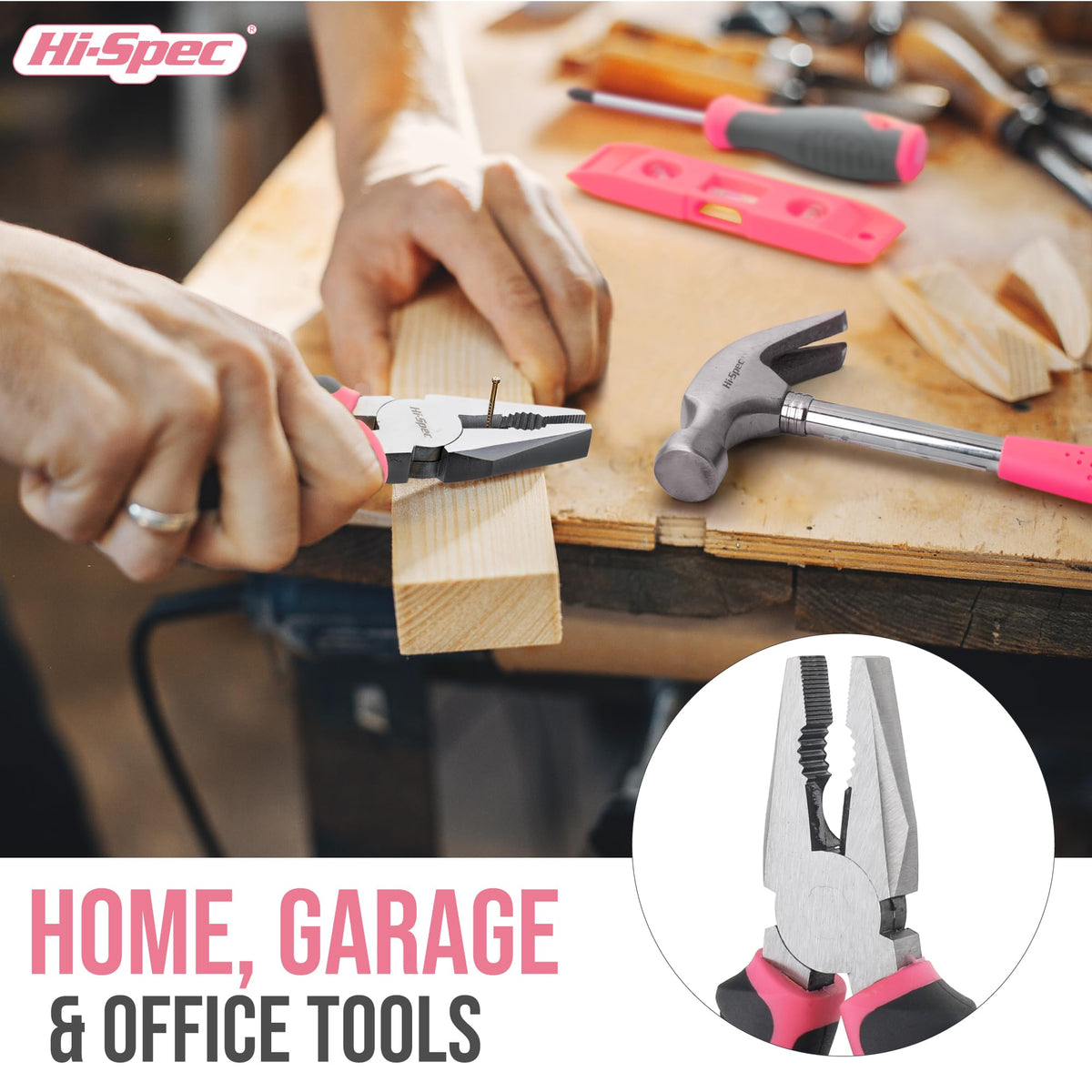 Hi-Spec pink tape measure for accurate sizing and quick measurements.