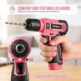 Hi-Spec women-friendly drill set suitable for home projects and students