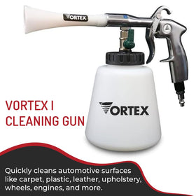 HI-TECH Vortex I reaches seat tracks to remove dust and debris.