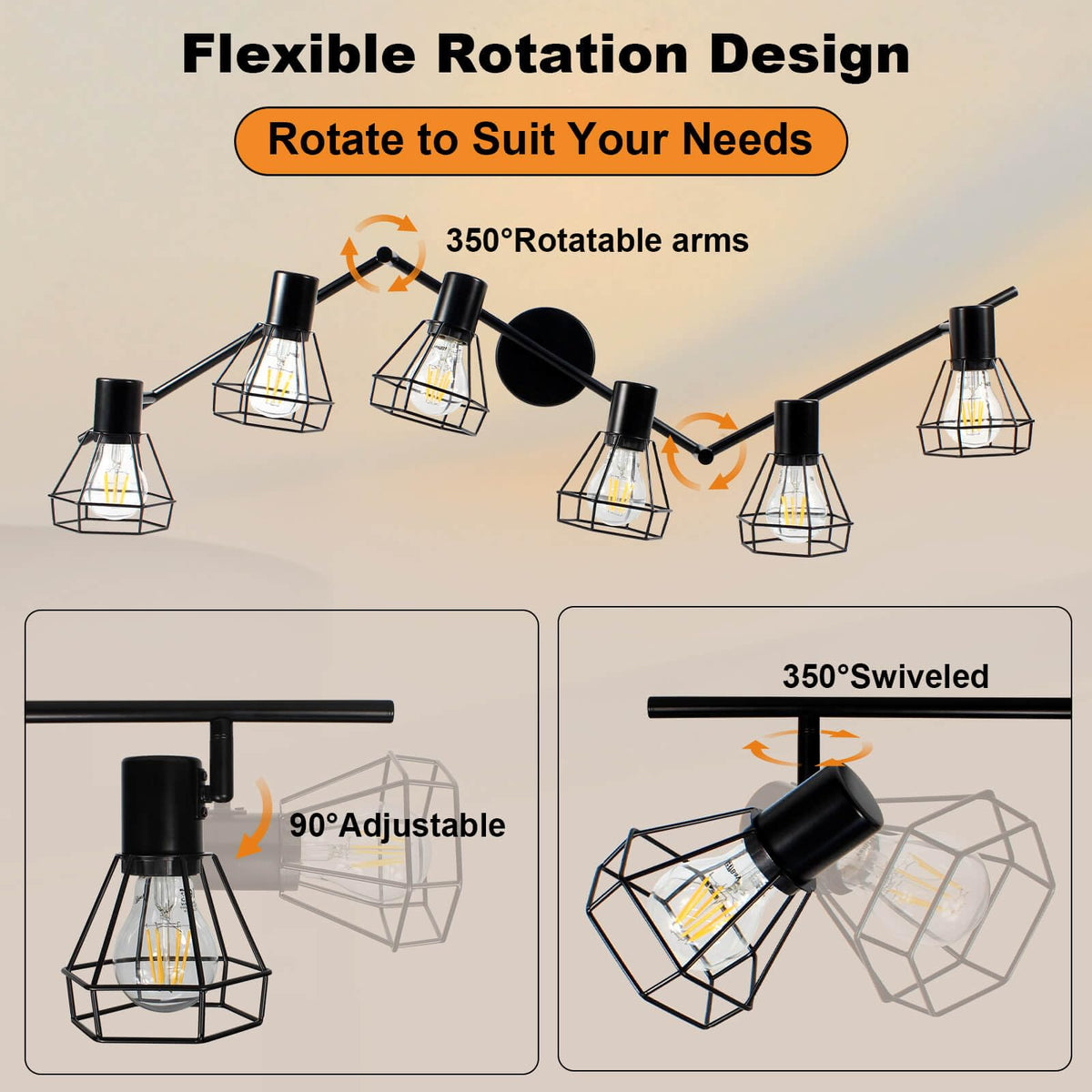 HiBay rotatable track heads enabling precise directional lighting for tasks