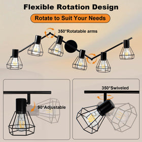 HiBay rotatable track heads enabling precise directional lighting for tasks