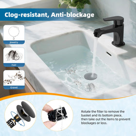 Hibbent hair catcher dual layer basket captures debris while draining smoothly