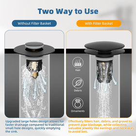 Hibbent removable dual layer basket for easy cleaning and hygiene