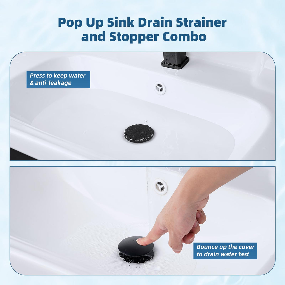 Hibbent universal fit design supports most 1.1 to 2.36 inch drains