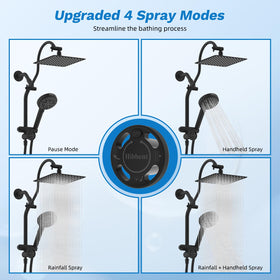Hibbent 10-spray handheld offers versatile options for daily showers.