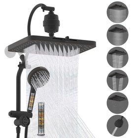Hibbent 13-inch rainfall shower head with wide coverage for a relaxing wash.