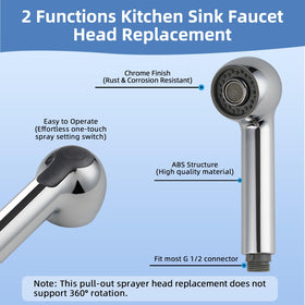 Hibbent 2-function sprayer head in use for spray and stream modes
