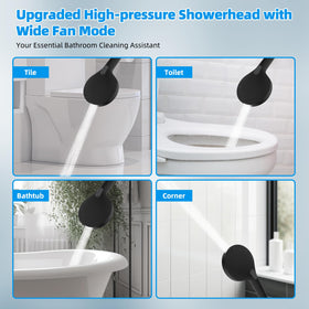 Hibbent 304 stainless steel rainfall head resists rust for long-lasting shine