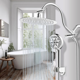 Hibbent integrated 3-way diverter for versatile showering options.