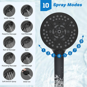 Hibbent 71-inch hose provides flexible shower reach