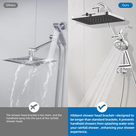 Hibbent 71-inch shower hose extends reach for easy cleaning