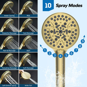 Hibbent 71-inch stainless steel hose provides extended reach and durability.