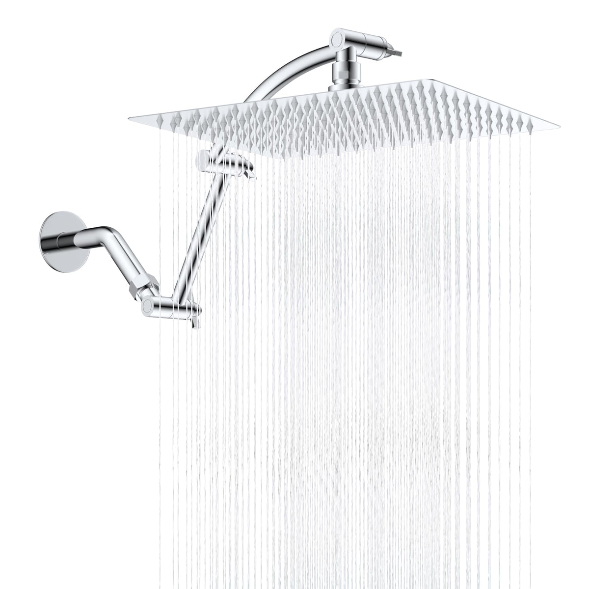 Hibbent all-metal rain shower head delivers immersive high-pressure rainfall