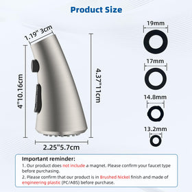 Hibbent anti-splash design helps keep counters dry during use.