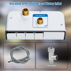 Hibbent bidet attachment stainless braided hose supports steady water flow