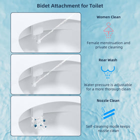 Hibbent bidet provides hot and cold water for comfortable cleansing.