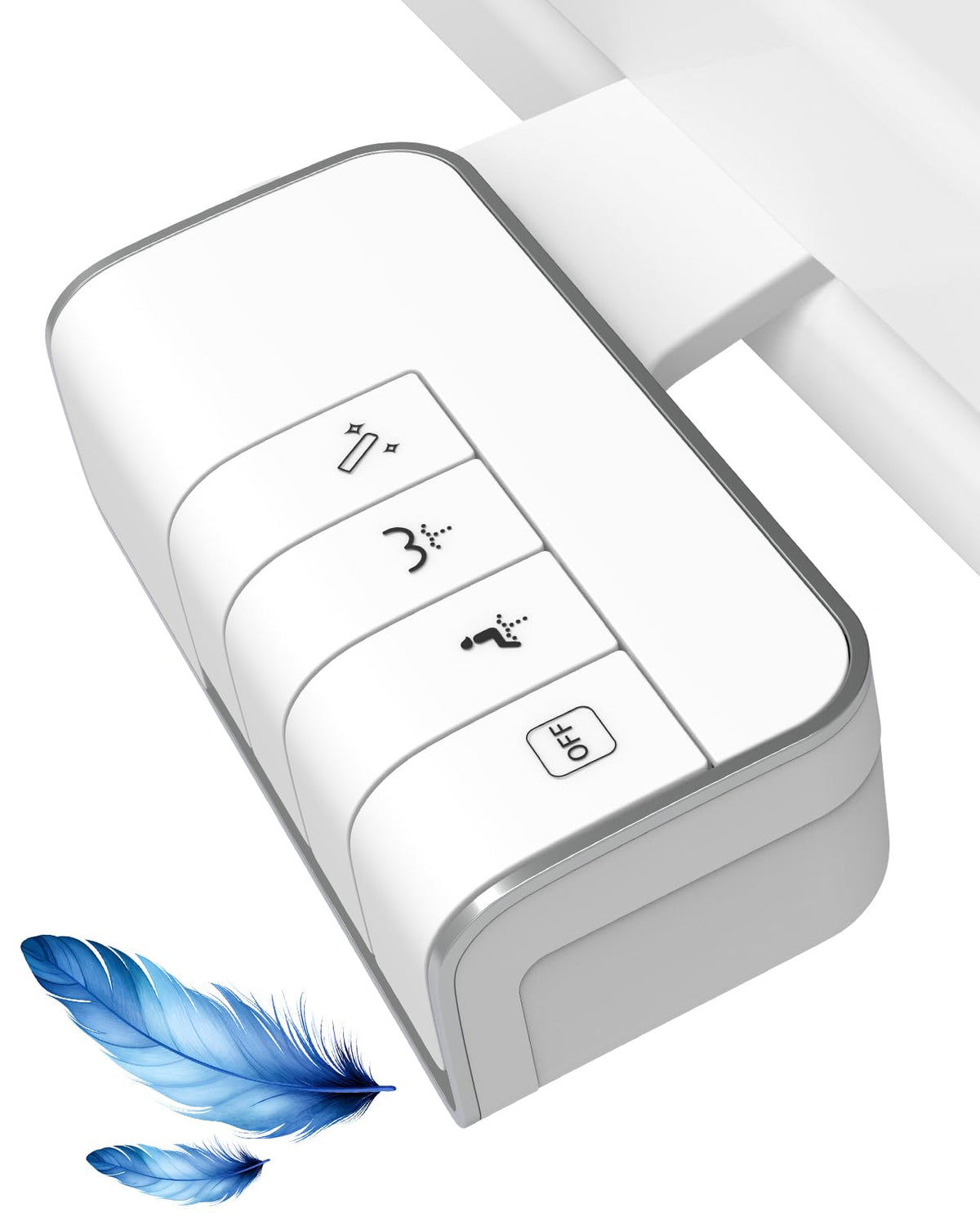 Hibbent bidet attachment front nozzle for focused front wash and hygiene