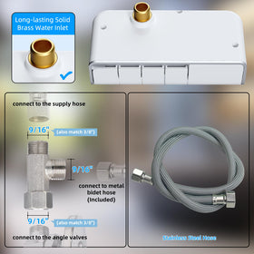 Hibbent bidet bidet kit with all components for quick installation