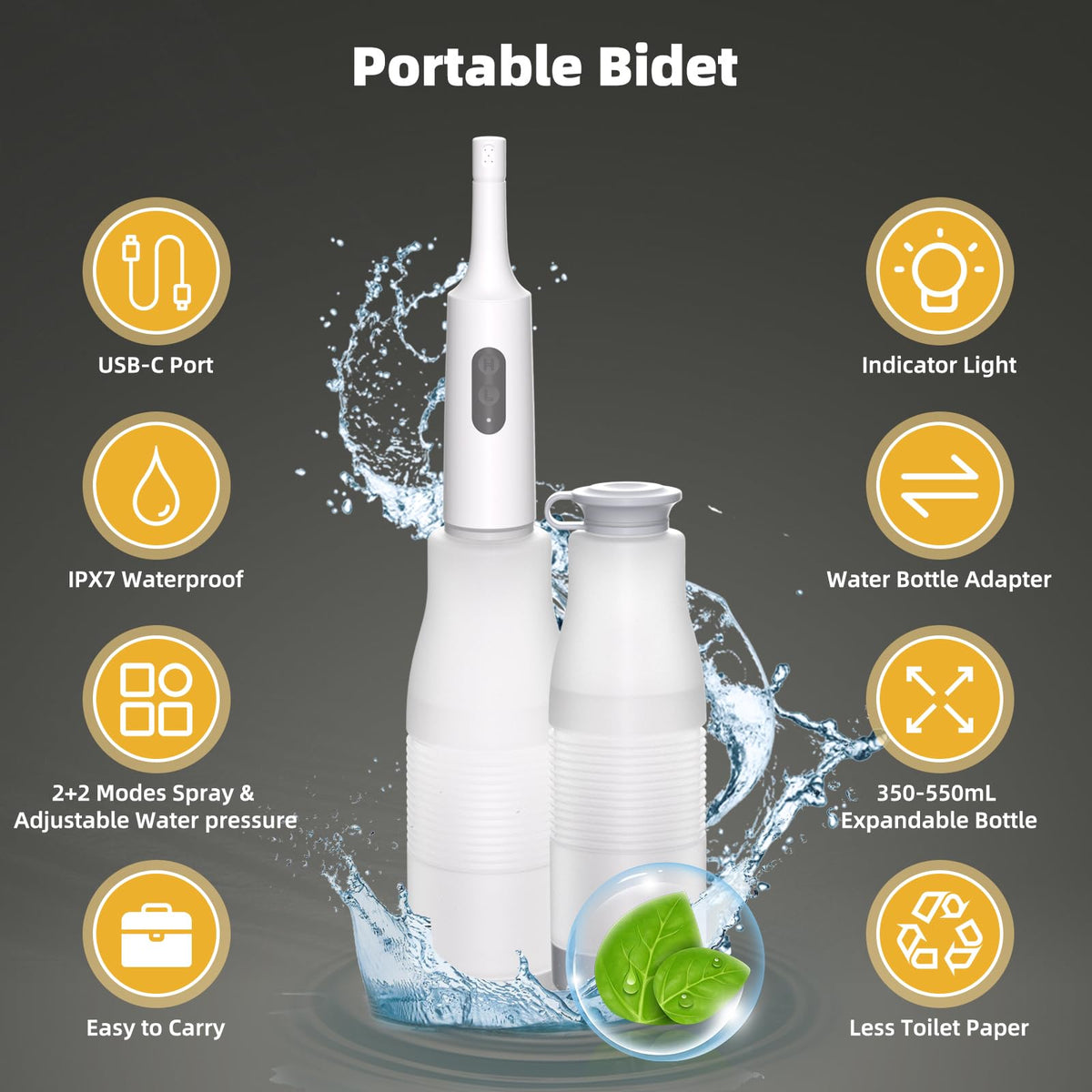 Hibbent bidet compact travel design fits in bags easily