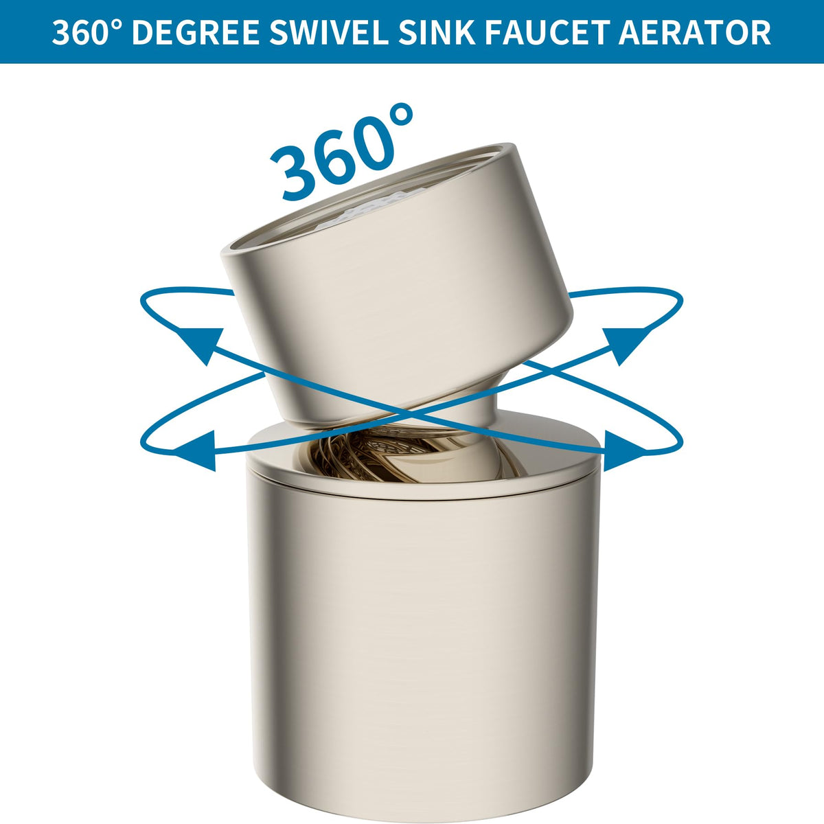 Big-angle rotation aerator improves cleaning around the sink by Hibbent