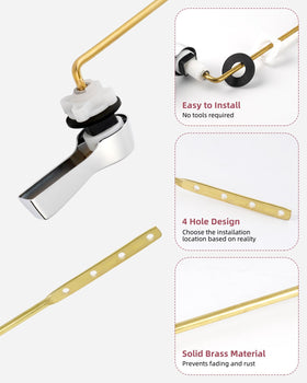 Hibbent brass construction lever built for long-lasting daily use.