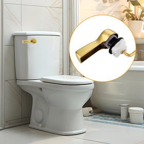 Hibbent brushed gold finish resists scratches and tarnish for lasting bathroom decor.