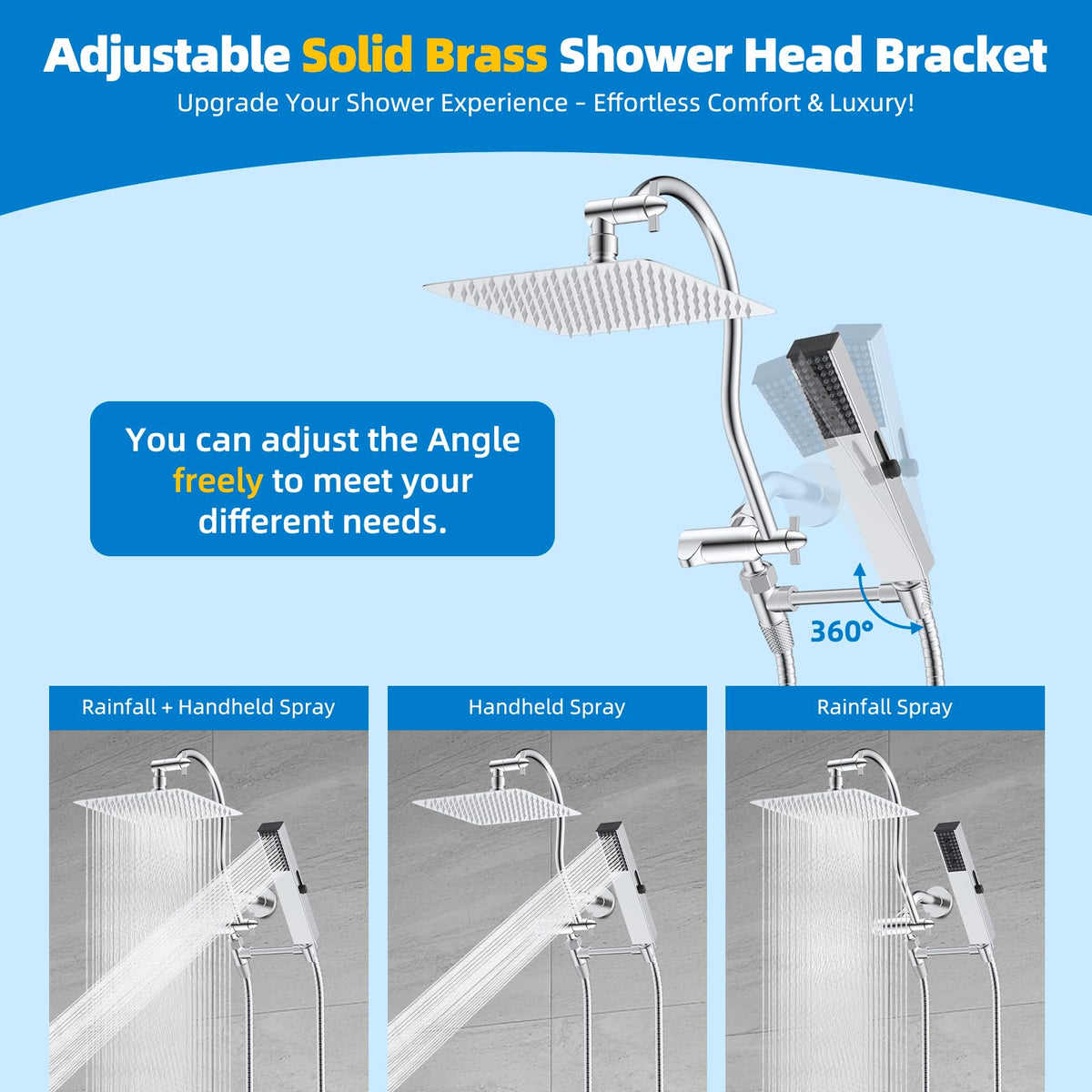 Hibbent cUPC-certified shower head ensures safety and compliant performance.