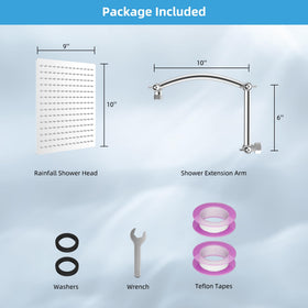 Hibbent chrome finish shower head adds modern, durable appeal