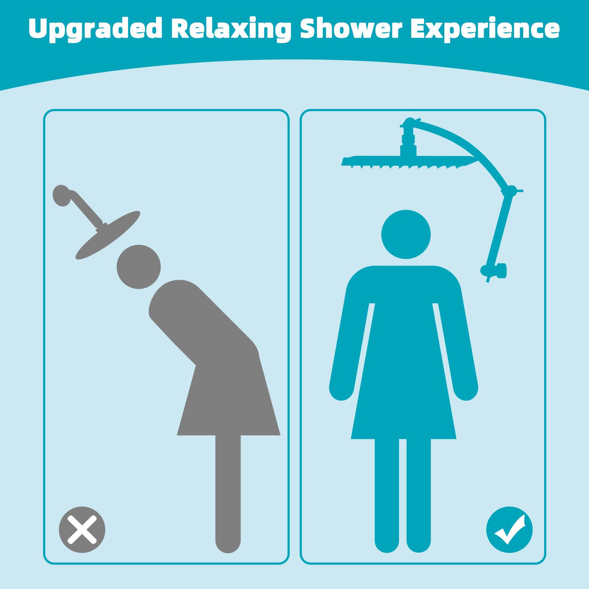 Hibbent chrome-finish shower head adds a sleek, modern look.