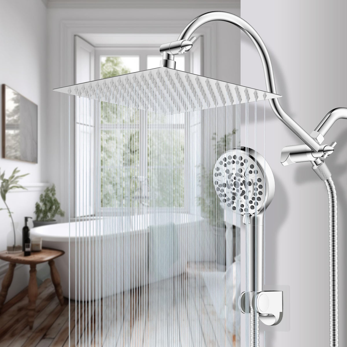 Hibbent chrome finish adds modern shine and corrosion resistance to the system.