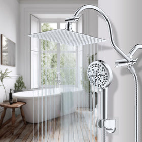 Hibbent chrome finish shower system for durable bathroom upgrade
