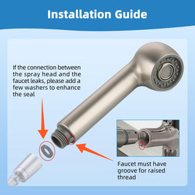 Hibbent brushed nickel finish blends style with corrosion resistance.