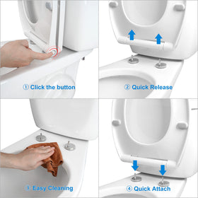 Hibbent elongated compatibility fits Kohler, American Standard, Toto, and more for versatile upgrades.