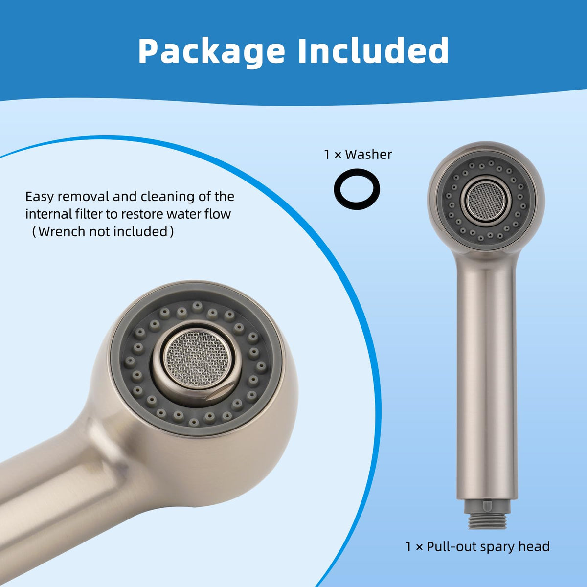 Hibbent compatible with most pull-out faucets; check groove before ordering.