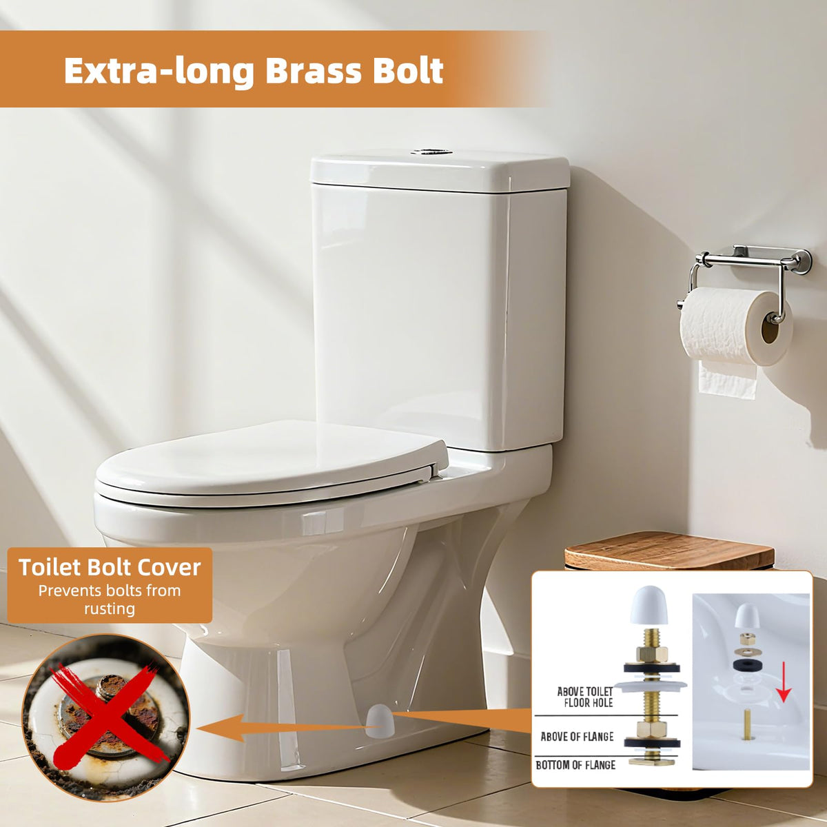 DIY installation tools laid out for an easy at home toilet repair.
