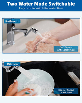 Hibbent dual-mode sprayer enables soft stream for faces and powerful spray for stains.