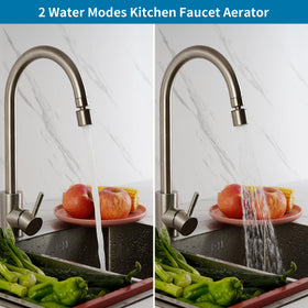 Brushed nickel finish on Hibbent aerator resists rust and wear