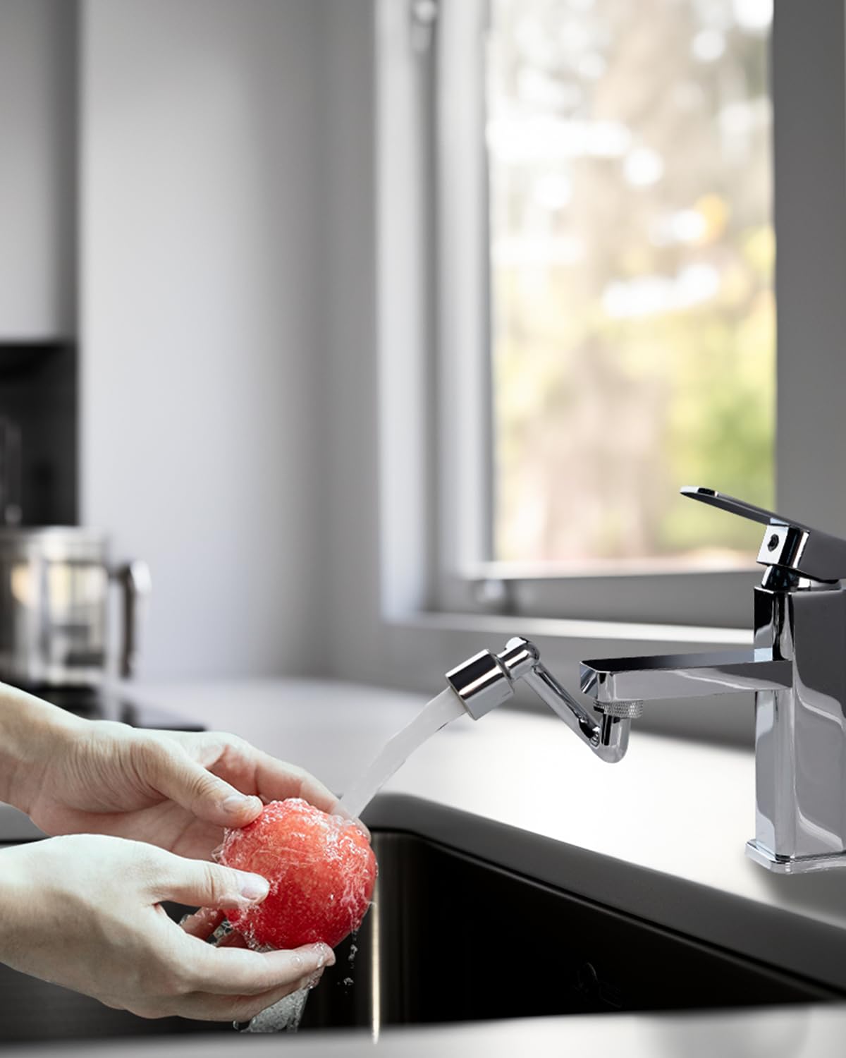Hibbent durable metal and ABS build withstands daily kitchen and bath use.