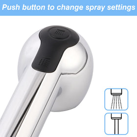Durable PC/ABS construction of Hibbent sprayer head in chrome