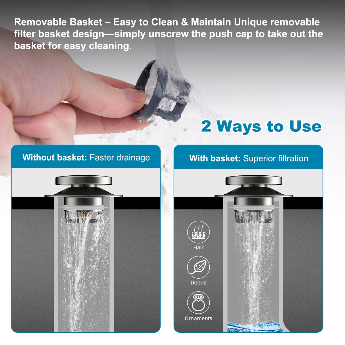 Hibbent easy cleaning design disassembles for thorough cleaning