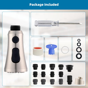 Hibbent easy install no tools needed replacement head upgrades your faucet effortlessly.