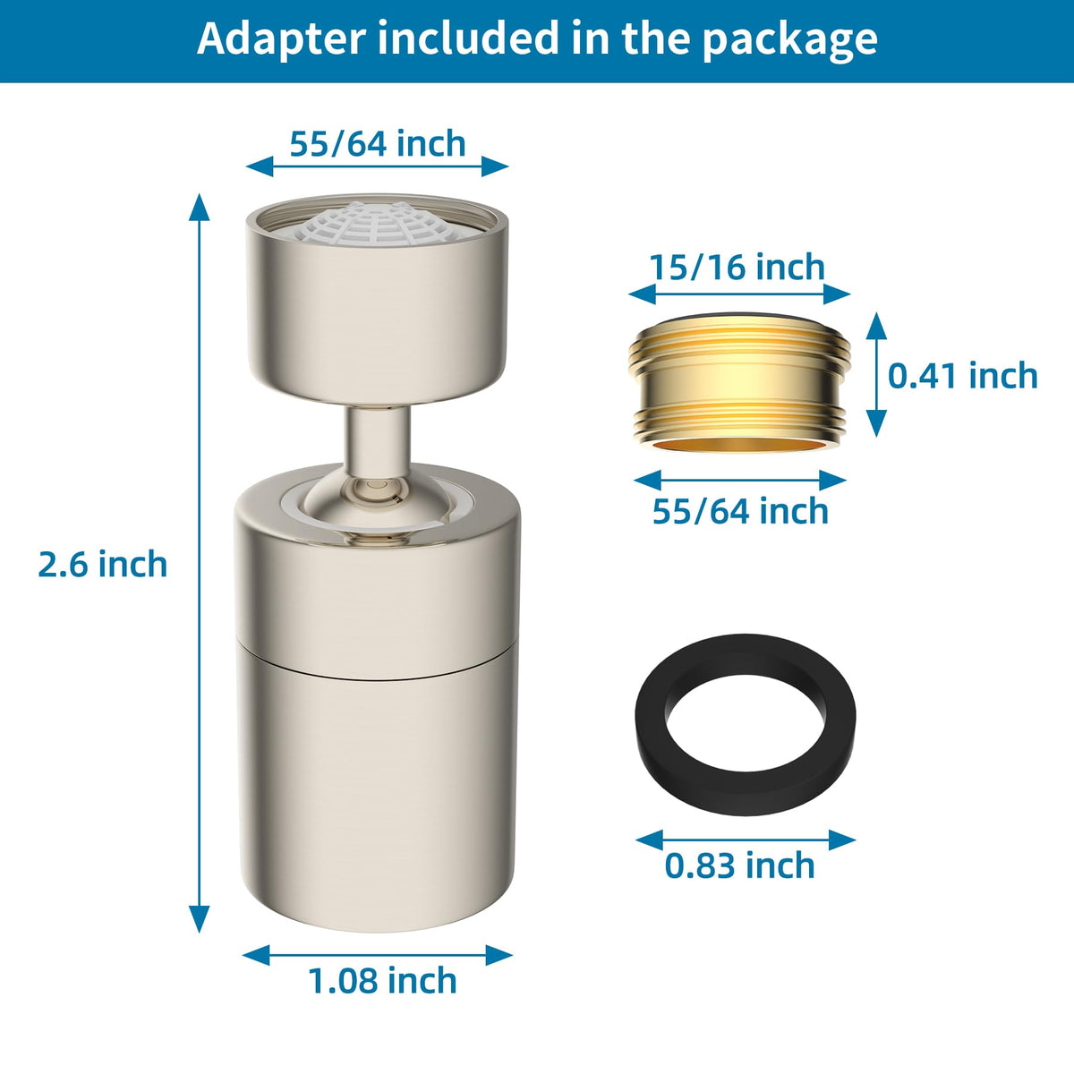 Hibbent easy-install no-tools design fits most sinks in seconds.
