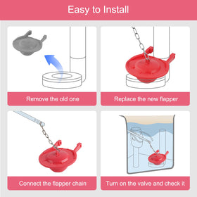 Hibbent easy-install toilet flapper requires no tools.