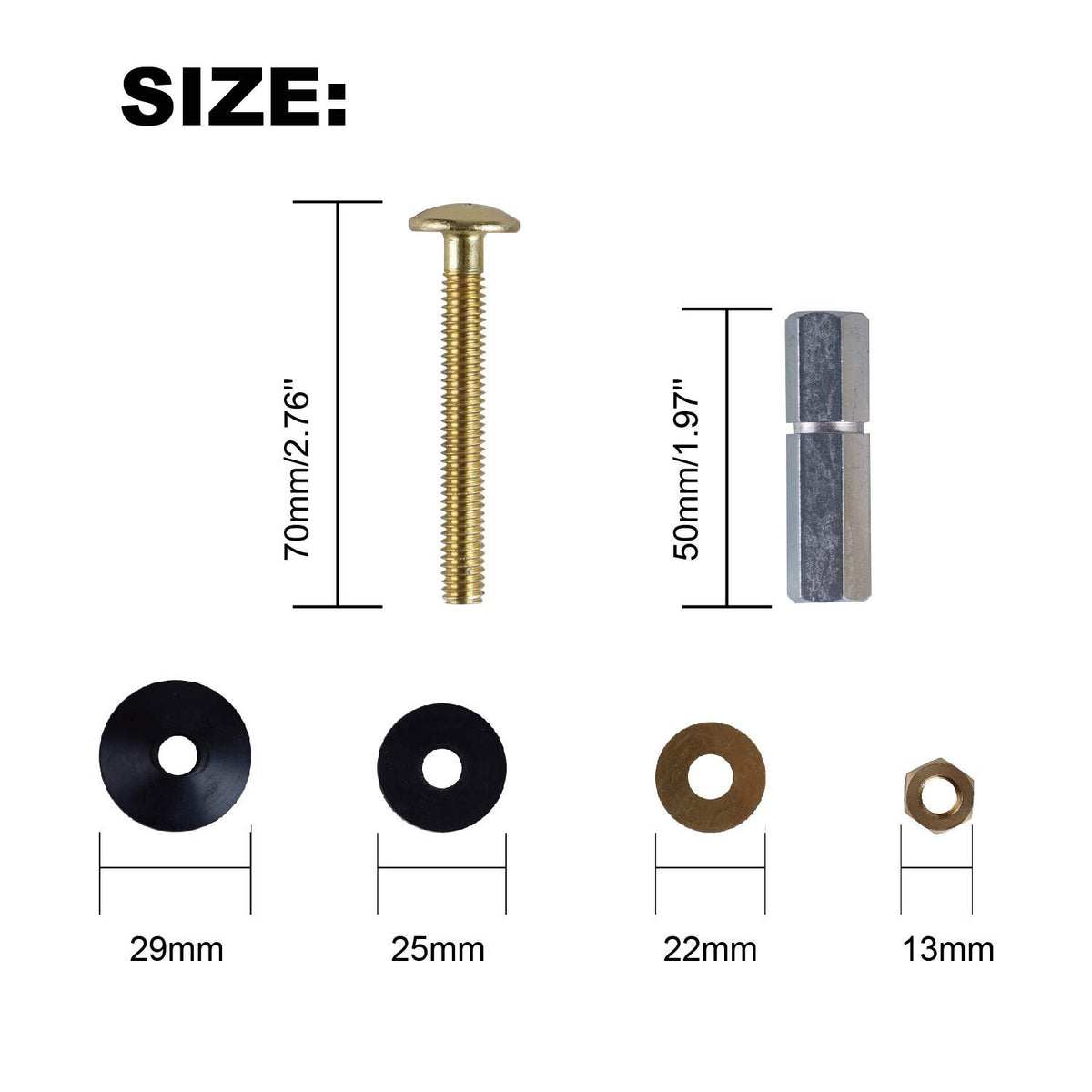 Hibbent universal tank-to-bowl kit fits most two-piece toilets reliably.