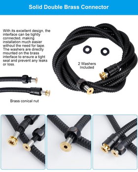 Hibbent 90 inch hose offers extended reach for rinsing and cleaning