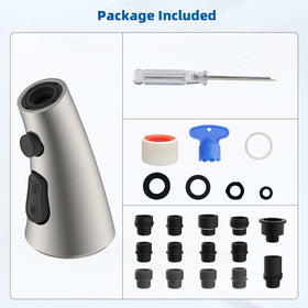 Hibbent 14-adapter pack enables wide compatibility with many fixtures.