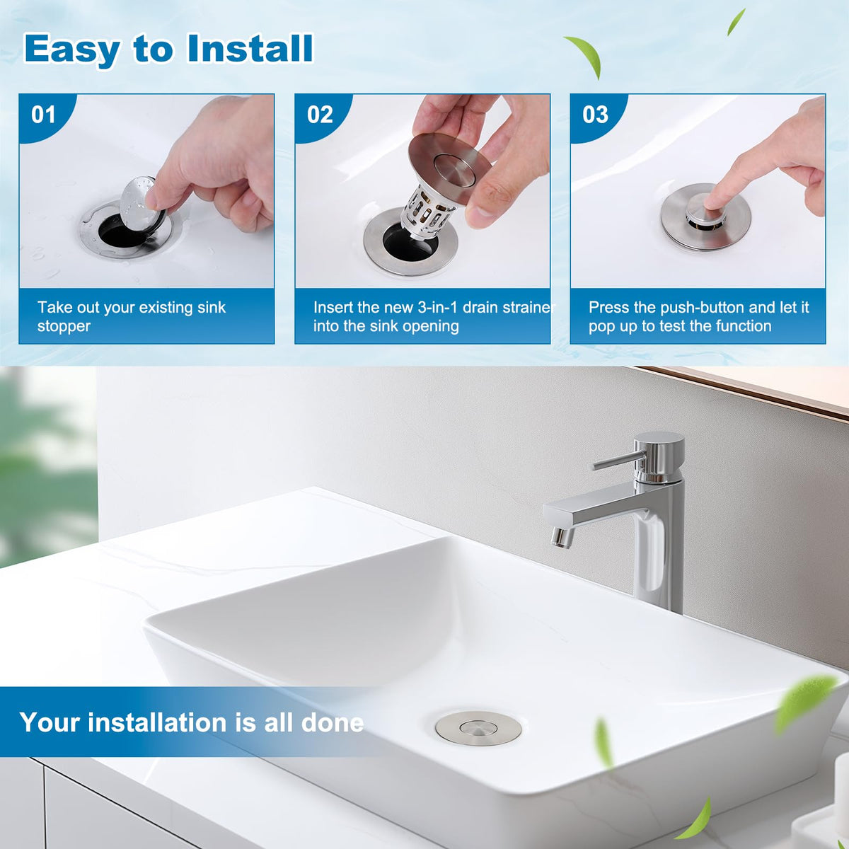 Hibbent hair debris filtration reduces clogs and helps preserve valuables.